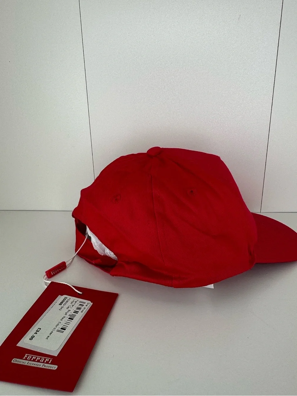 Ferrari Kids Red Cap with Navy Embroidered Logo